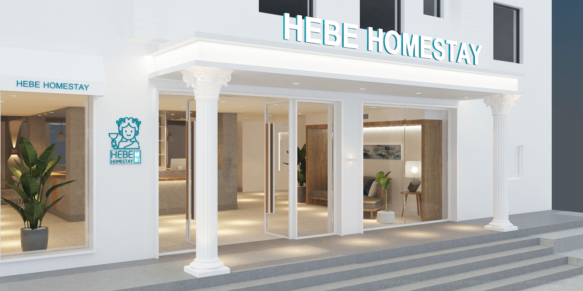 酒店民宿: 赫柏品牌设计、空间设计、软装设计